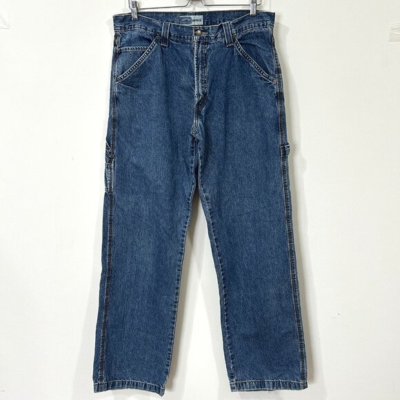 LEVI STRAUSS Signature Baggy Carpenter Jeans Men’s 33x34 Y2K Wide Leg Denim - Picture 1 of 10